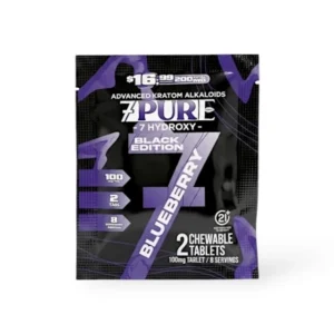 7Pure Black Edition 7- Hydroxy Chewable Tablets Blueberry 100mg
