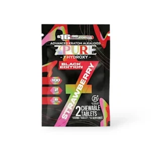 7Pure Black Edition 7- Hydroxy Chewable Tablets Strawberry 100mg